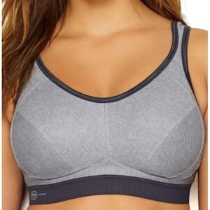 Anita Active High Impact Sports Bra Grey Black Full Support Wirefree 36G